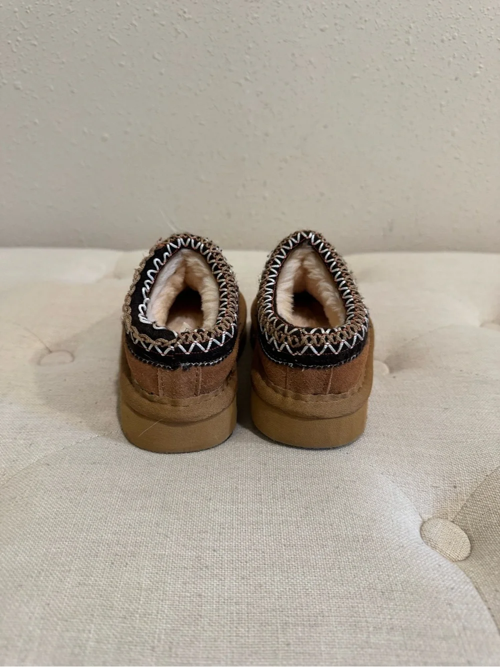 UGG Toddler Chestnut Brown Suede Slip-On Slippers 2